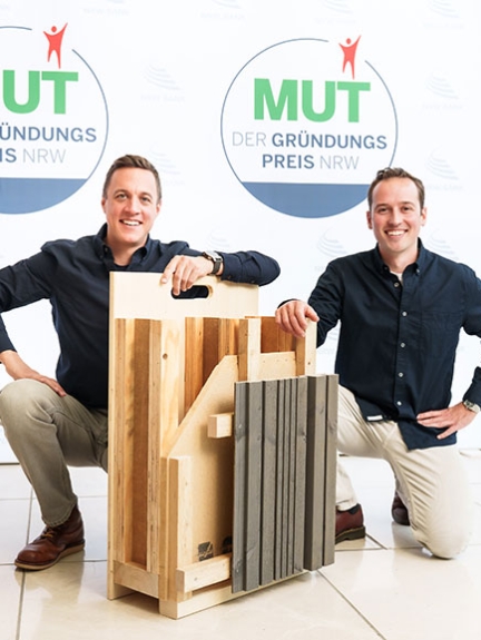 Porträt der Nominierten für MUT – DER GRÜNDUNGSPREIS NRW 2025 Schreinerwehr